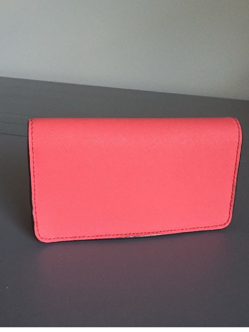 henri bendel coral pink floral applique wallet - Picture 6 of 16